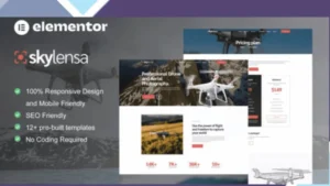 Skylensa - Aerial Photography and Videography Elementor Template Kit