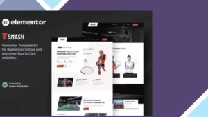Smash - Badminton School and Sports Club Elementor Template Kit