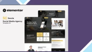 Soccia - Social Media Agency Elementor Template Kit