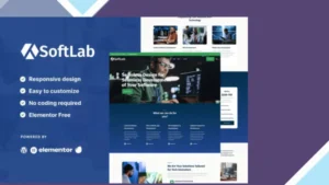 SoftLab - Technology and Software SaaS Elementor Pro Template Kit
