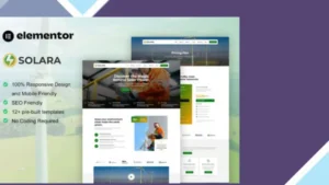 Solara - Solar Panel and Renewable Energy Elementor Template Kit