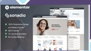 Sonadio - Woocommerce Audio Store Elementor Pro Template Kit