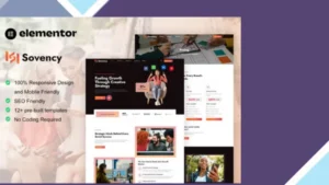 Sovency - Social Media Marketing Agency Elementor Pro Template Kit