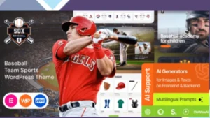 Sox - Baseball Team Sports WordPress Theme