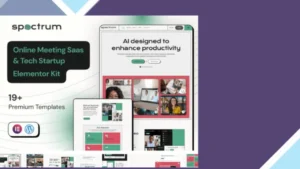 Spectrum - Online Meeting Saas Elementor Pro Template Kit
