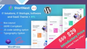 StartNext - IT Startups WordPress Theme