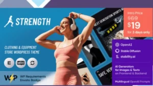Strength - Sports Store and Equipment Shop WordPress Theme