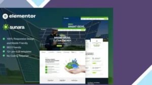 Sunara - Solar and Renewable Energy Elementor Pro Template Kit