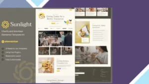 Sunlight - Charity and Volunteer Elementor Template Kit
