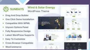 Sunrays - Solar Power and Green Energy WordPress theme