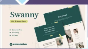 Swanny - Hair and Beauty Salon Elementor Template Kit