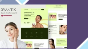 Syantik - Beauty Product Elementor Template Kit