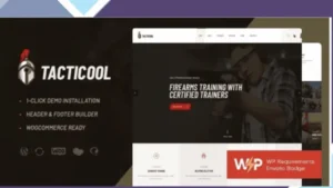 Tacticool - Shooting Range and Gun Store WordPress Theme