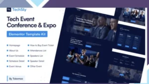 TechSly - Tech Event Conference and Expo Elementor Pro Template Kit