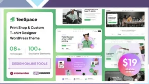 TeeSpace - Print Custom T-shirt Designer WordPress theme