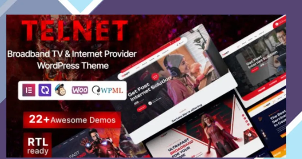 Telnet - Broadband TV and Internet Provider WordPress Theme
