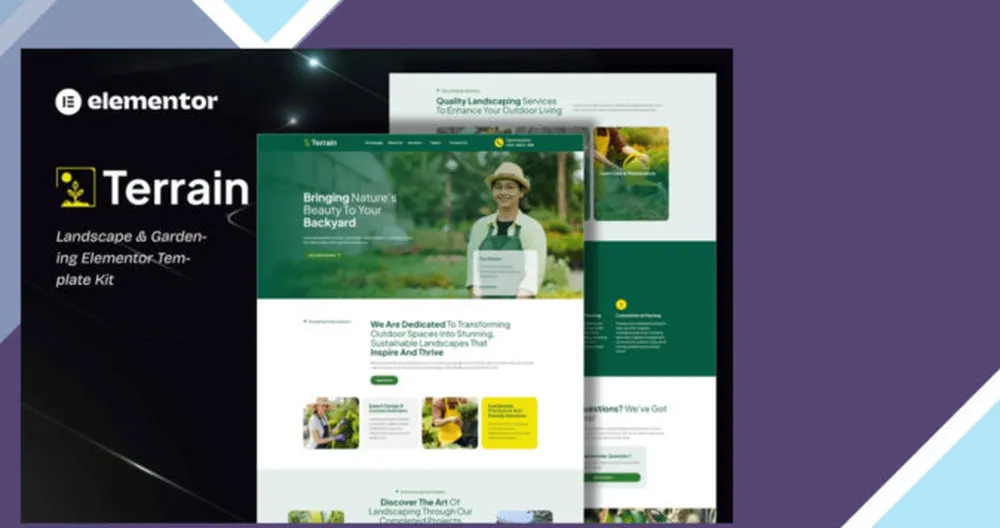 Terrain - Landscape and Gardening Elementor Template Kit 1 Terrain - Landscape and Gardening Elementor Template Kit