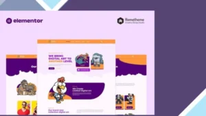 Tflat NFT Portfolio Elementor Pro Full Site Template Kit