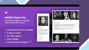 The Team Pro Team Showcase WordPress Plugin