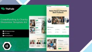TheFude - Crowdfunding and Charity Elementor Template Kit