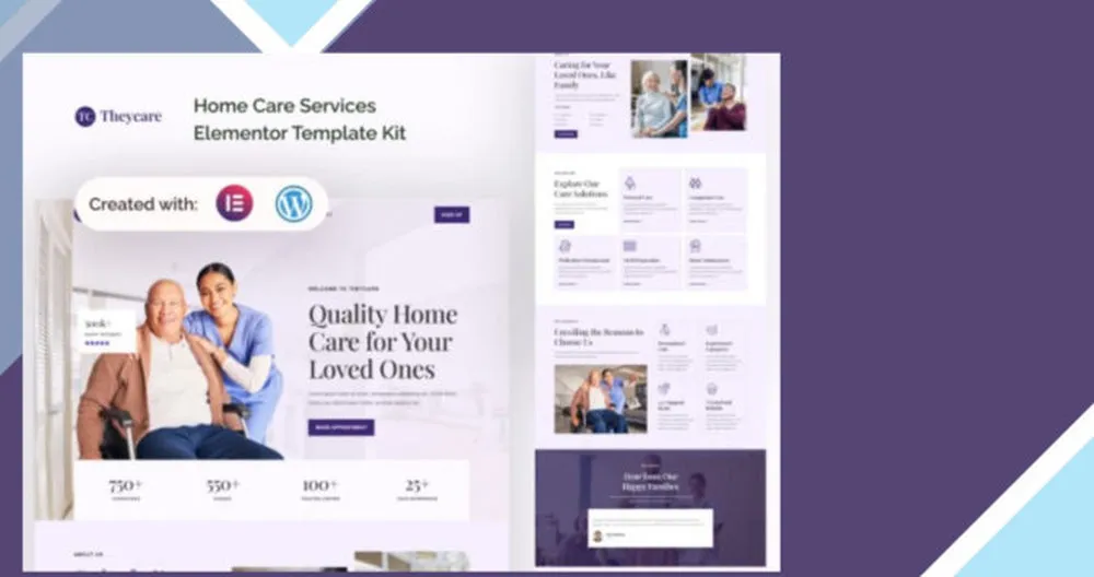 Theycare - Home Care Services Elementor Template Kit