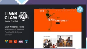 Tiger Claw - Martial Arts School and Fitness Center WordPress Theme