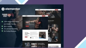 TigerFist - Martial Arts Elementor Template Kit