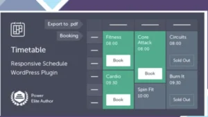 Timetable Responsive Schedule For WordPress