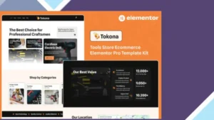 Tokona - Tools Store Ecommerce Elementor Pro Template Kit
