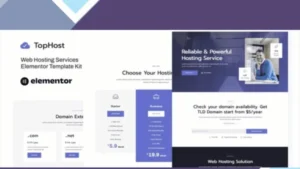 TopHost - Web Hosting Services Elementor Template Kit
