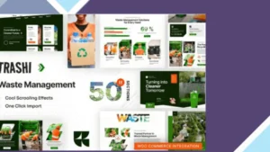 Trashi - Waste Management and Recycling Elementor Pro Template Kit