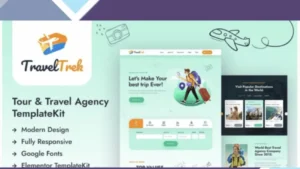 Travel Trek - Tour and Travel Agency Elementor Template Kit