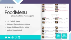 Ultimate Food Menu Addon for WPBakery