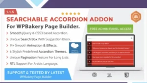 Ultimate Searchable Accordion - WPBakery Page Builder Addon
