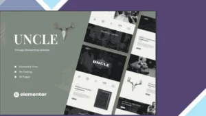 Uncle - Barbershop Elementor Template Kit