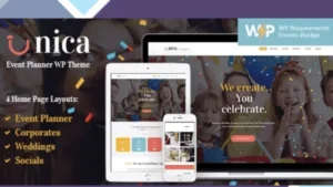Unica - Event Planning Birthday and Wedding Agency WordPress Theme
