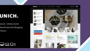 Unich Infinite Scroll Blogging Food Recipes Theme