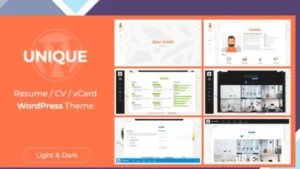 Unique - WordPress Resume Theme