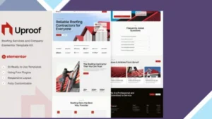 Uproof - Roofing Services and Company Elementor Template Kit
