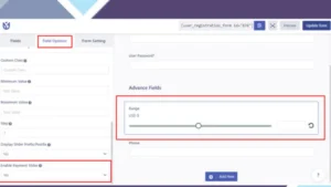 User Registration Advanced Fields