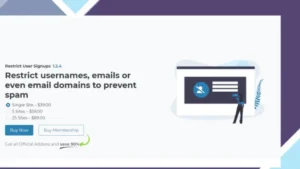 UsersWP Restrict User Signups