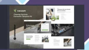 Vacuum - Cleaning Services Company Elementor Template Kit