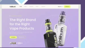 Valiburn - Vape and E-Cigarettes Store Elementor Template Kit