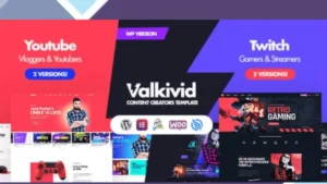 Valkivid - Content Creators WordPress Theme