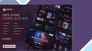 Vapixo - Vape Store Elementor Pro Template Kit