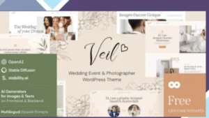 Veil - Wedding Event and Photographer WordPress Theme