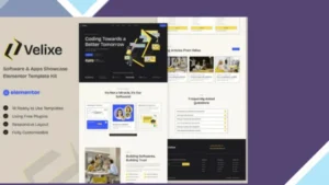 Velixe - Software and Apps Showcase Elementor Template Kit