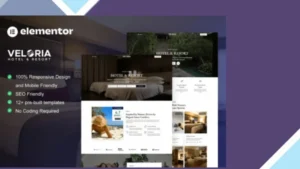 Veloria - Hotel and Resort Elementor Pro Template Kit