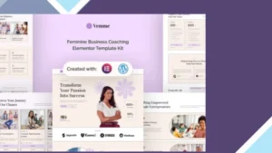 Vemme - Feminine Business Coaching Elementor Template Kit