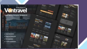 Ventravel - Traveling Agency Elementor Template Kit